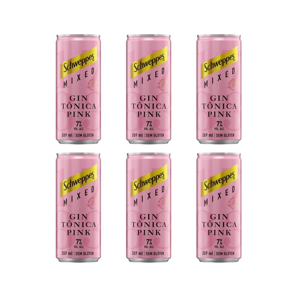 Pack de SCHWEPPES GIN TONICA PINK LT 310ML 6 unidades | Amazon.com.br